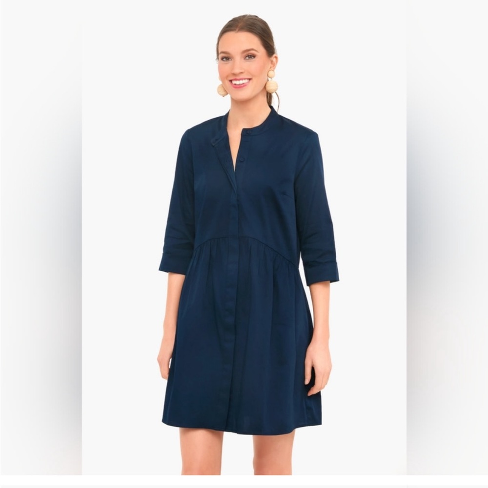 Tuckernuck Navy Royal Shirtdress Size M Medium